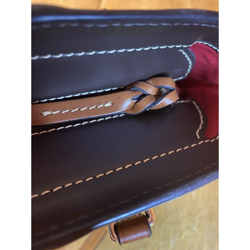 Dooney & Bourke Small Lexington Tote Brown Smooth Leather Bag Red Lining NWOT - Picture 8 of 16